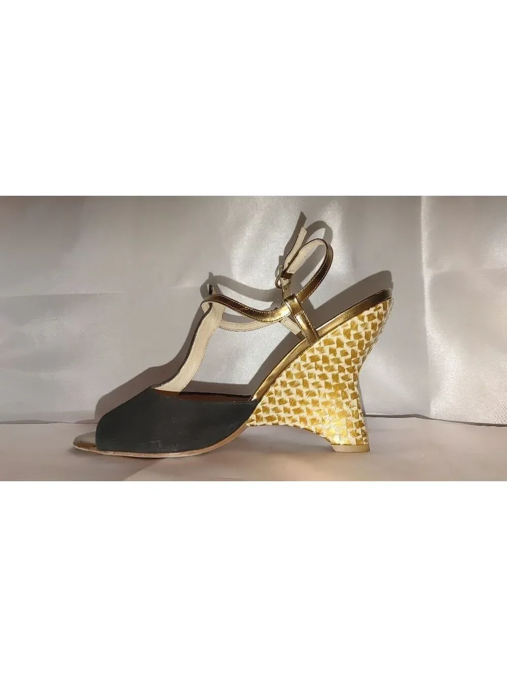Paco Gil Peep Toe Wedge Sandals Size 41